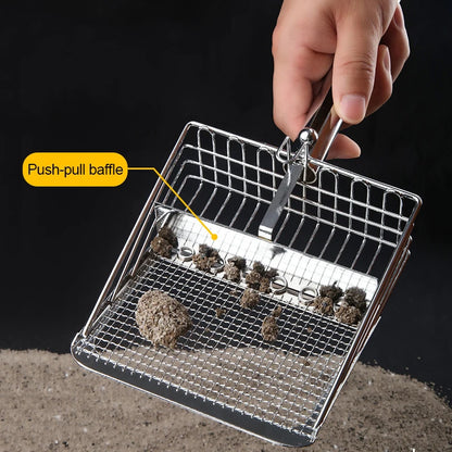 Stainless Steel Fine Mesh Litter Scoop – Easy Clean, Non-Stick & Durable