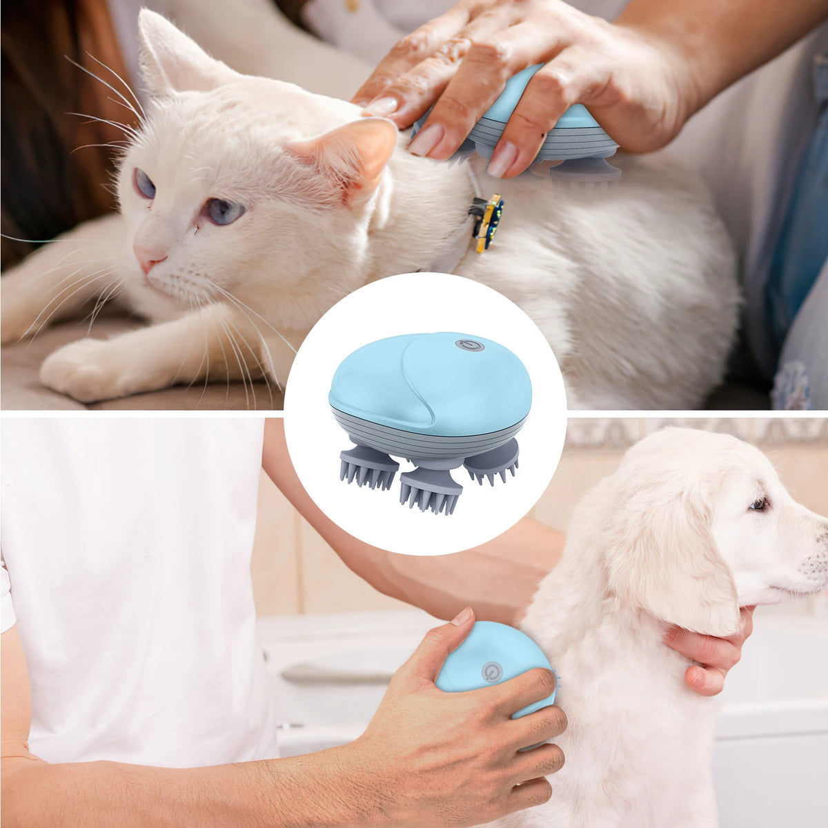 ORIA Elektrisches Katzenmassagegerät – Handgerät zur Entspannung und für Haarwachstum 