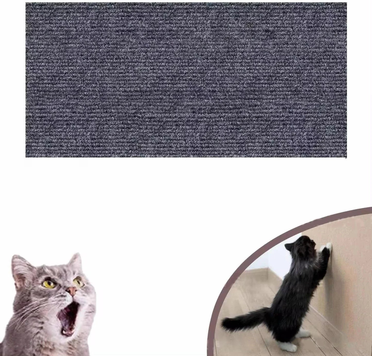 Self-Adhesive Cat Scratch Board – Wall-Mounted, Trimmable Sofa Protector