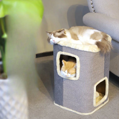 Multi-Layer Cat Climbing Frame Cat Bed Condo Tower