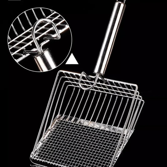 Stainless Steel Fine Mesh Litter Scoop – Easy Clean, Non-Stick & Durable