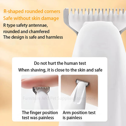 Dog Paw Trimmer with LED Light – Waterproof Grooming Clippers