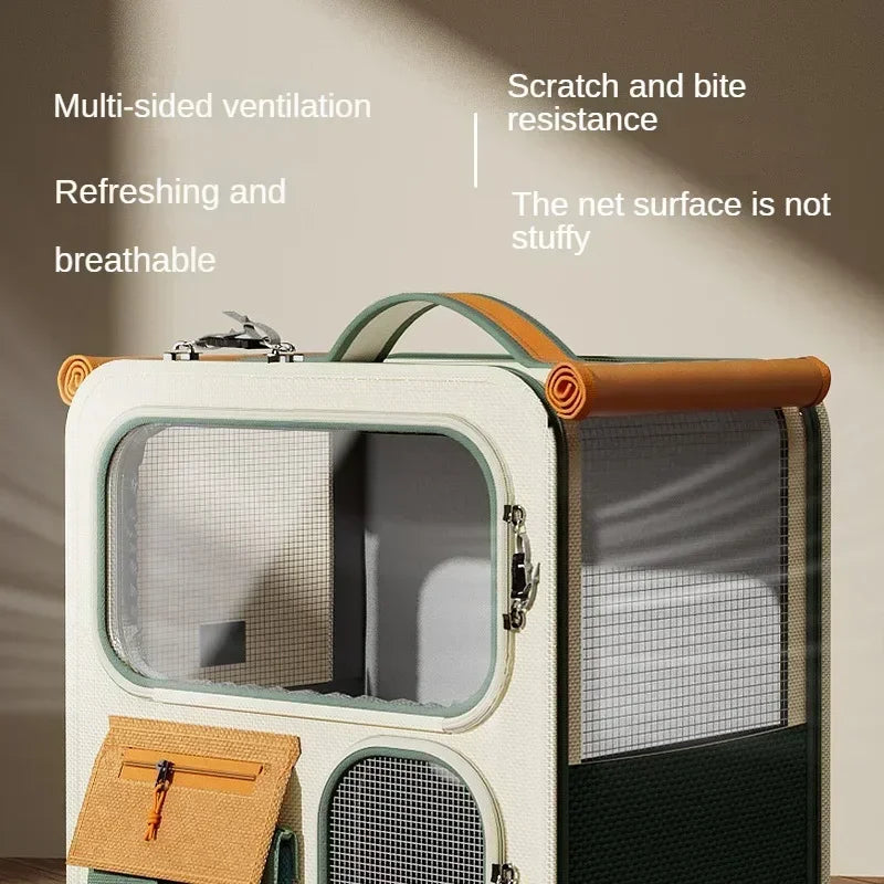 Cat Backpack Carrier with Wheels – Detachable & Travel-Friendly