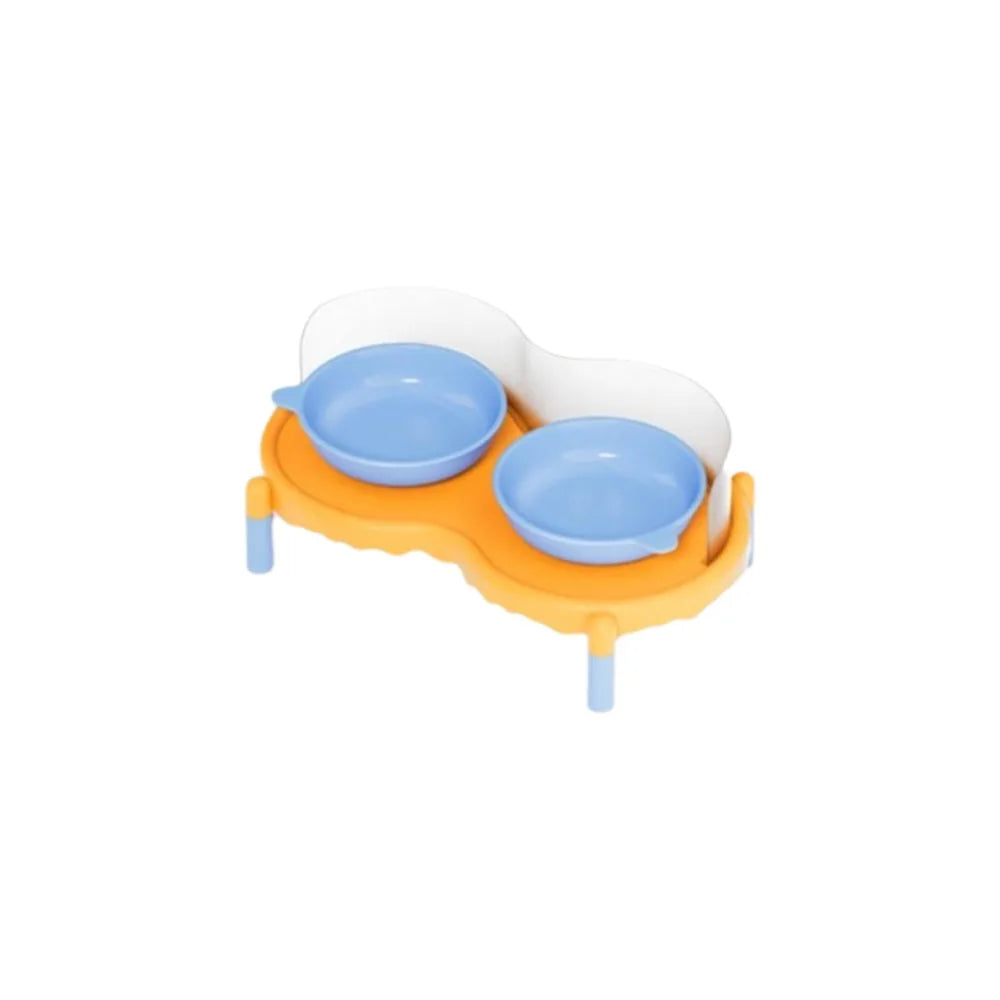 Anti-Slip Ceramic Double Cat Bowls – Elevated Stable Feeder