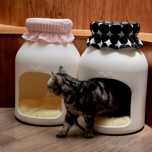 Baby Bottle Cat & Dog Nest – Multi-Functional Pet House & Stool