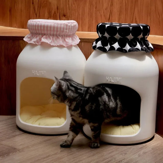 Baby Bottle Cat & Dog Nest – Multi-Functional Pet House & Stool