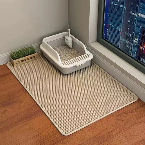 Double-Layer Cat Litter Mat – Non-Slip, Waterproof & Durable
