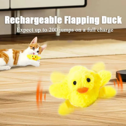 Flapping Duck Cat Toy – Interactive Electric Plush with Vibration Sensor