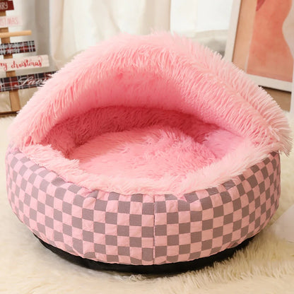 Pets Tent Cat House – Cozy Cave Nest with Mat for Winter Comfort