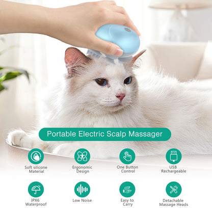 ORIA Electric Cat Massager – Handheld for Relaxation & Hair Growth