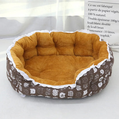 Super Soft Hairy Pet Bed – Warm Sofa for Cats & Small Dogs