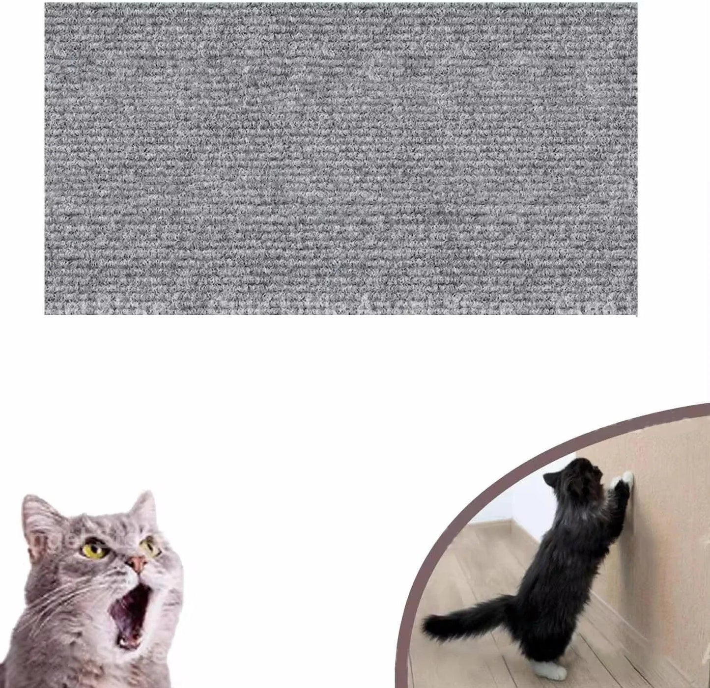 Self-Adhesive Cat Scratch Board – Wall-Mounted, Trimmable Sofa Protector