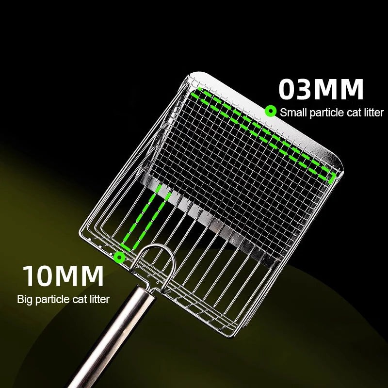Stainless Steel Fine Mesh Litter Scoop – Easy Clean, Non-Stick & Durable
