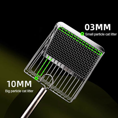 Stainless Steel Fine Mesh Litter Scoop – Easy Clean, Non-Stick & Durable