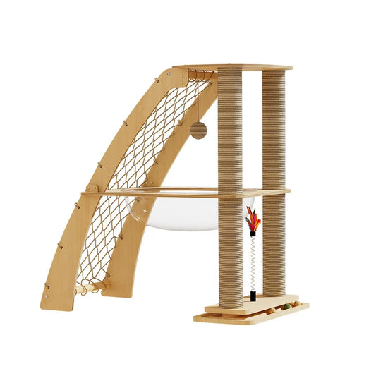 Cat Tree with Space Capsule – Furniture Protector & Playhouse