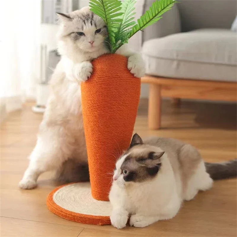 Best Pet Toys™ Carrot Cat Scratcher – Sisal Scratching Post (26×25cm)
