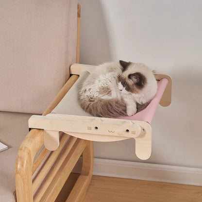 4 Seasons Wooden Cat Bed – Versatile & Cozy Hammock