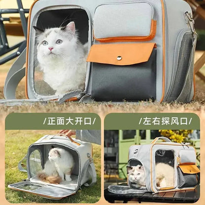 Portable Pet Backpack & Stroller – Trolley Case for Cats & Small Dogs
