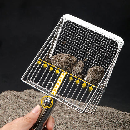 Stainless Steel Fine Mesh Litter Scoop – Easy Clean, Non-Stick & Durable