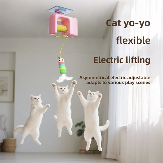 Rechargeable Flying Bird Cat Toy – Interactive Door-Hanging Teaser