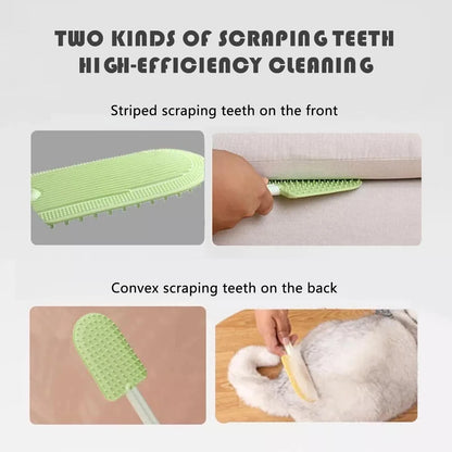 Pet Ice Cream Massage Comb – Soft, Rounded Bristles for Easy Fur Removal & Hairball Reduction