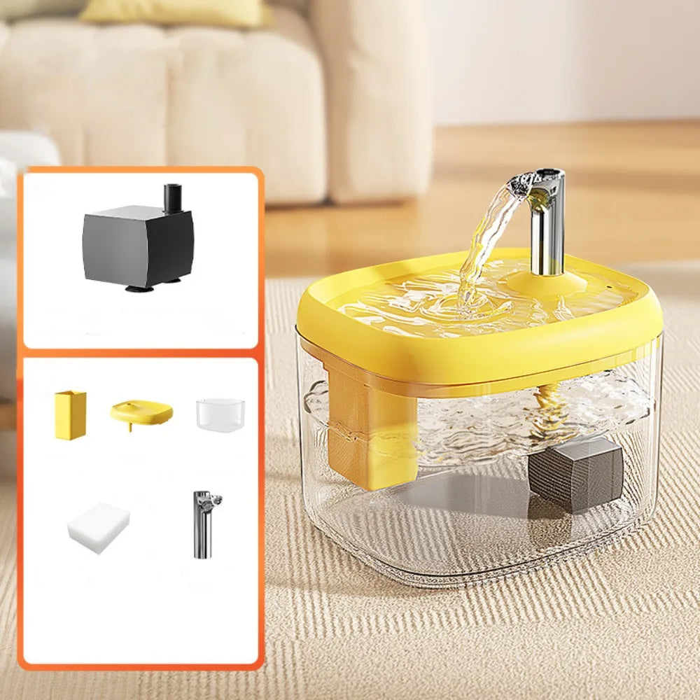 1.5L Cat Water Fountain – Large Capacity, Quiet & Safe Design