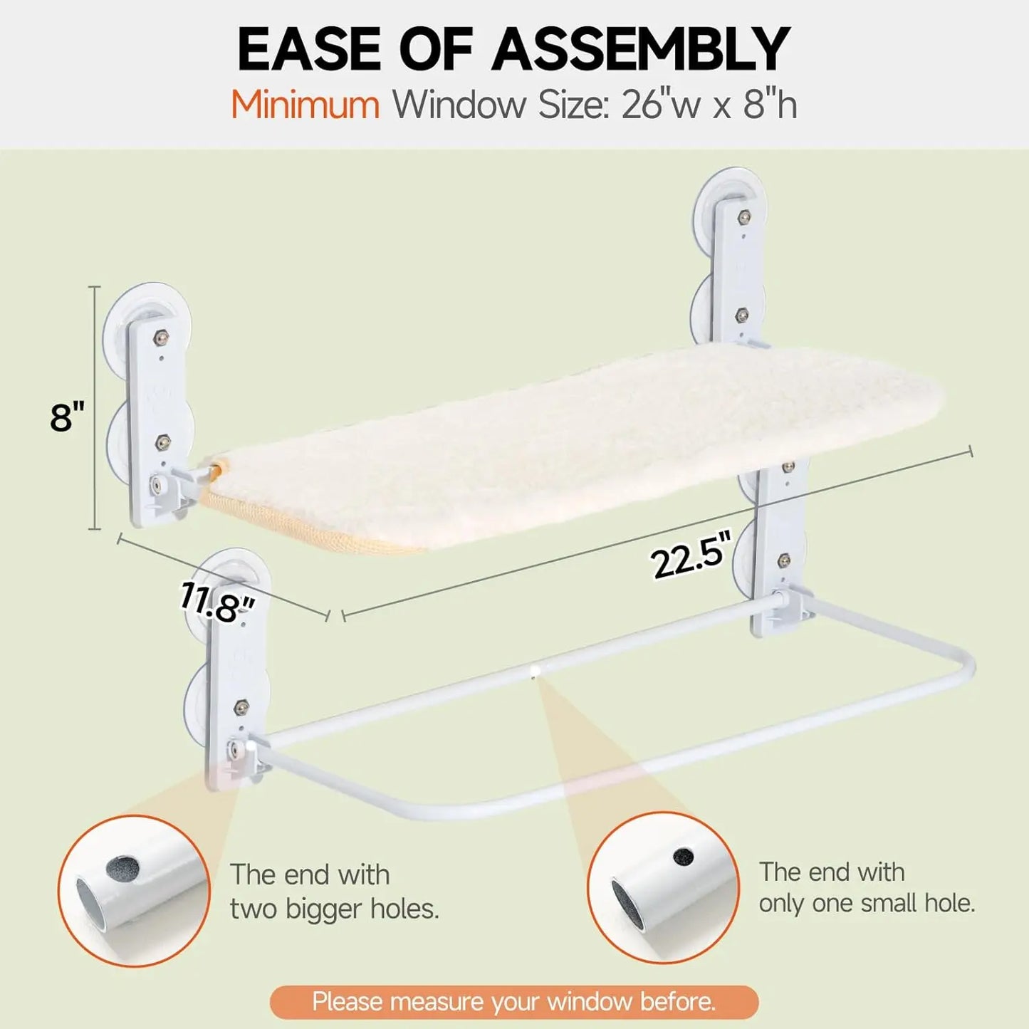 Foldable Cat Window Perch – Sturdy Steel Frame, Cozy Seat for Indoor Cats!