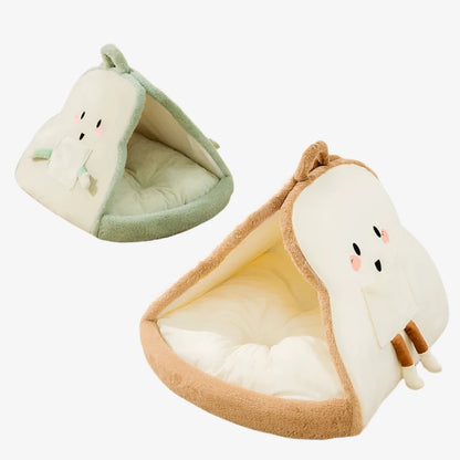 Cozy Bread-Shaped Cat House – Warm, Comfy & Perfect for Winter!