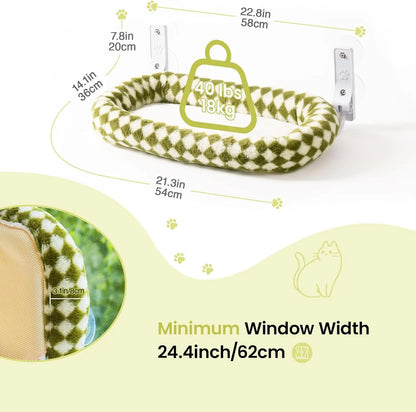 Foldable Cat Window Perch – Space-Saving Hammock with Suction Cups & Soft Cover