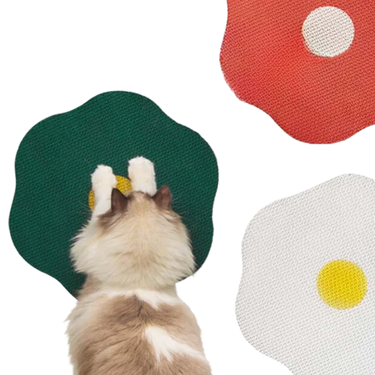 Wall-Mounted Floral Cat Scratcher – Durable & Eco-Friendly