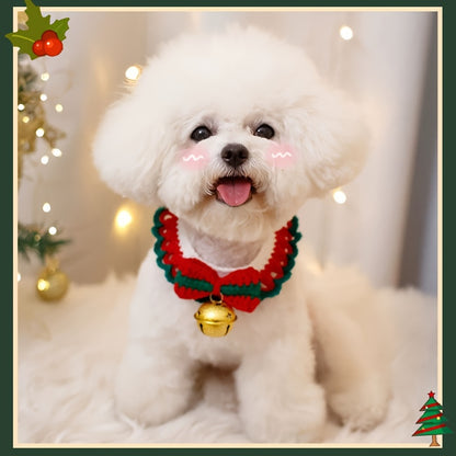 Festive Christmas Pet Scarf – Cozy Knit Holiday Accessory