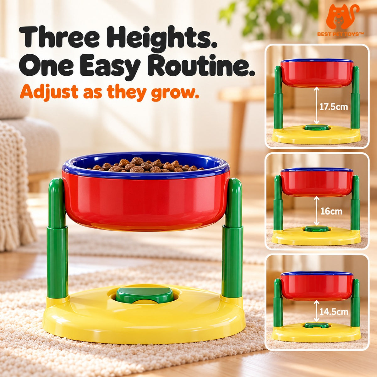 Best Pet Toys adjustable elevated pet bowl — gallery image 3