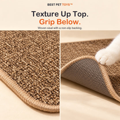 Best Pet Toys Cat Scratching Mat – woven surface and non-slip backing