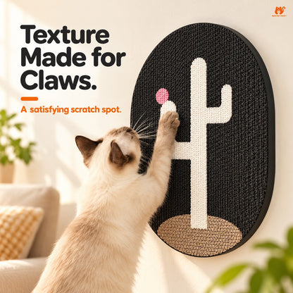 Close-up of Black Cactus cat scratch pad texture