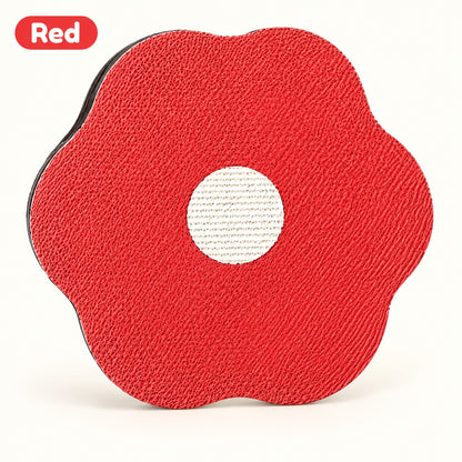 Red flower wall cat scratcher