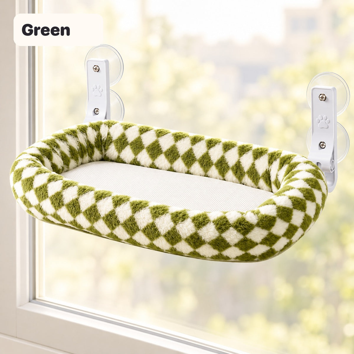 Green checkered window perch variant