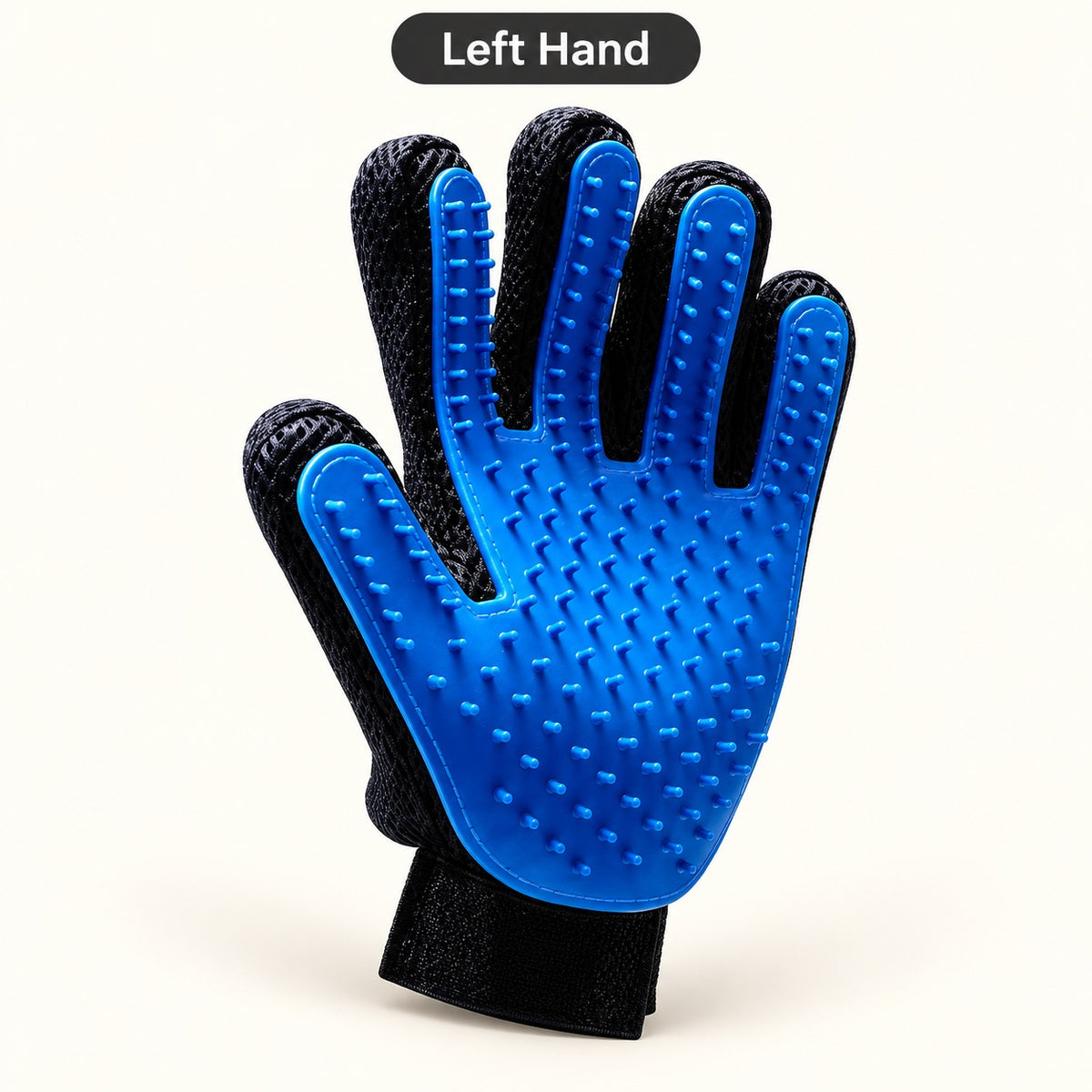 Left Hand blue grooming glove variant