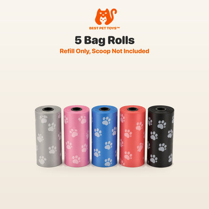 5 bag rolls refill, scoop not included