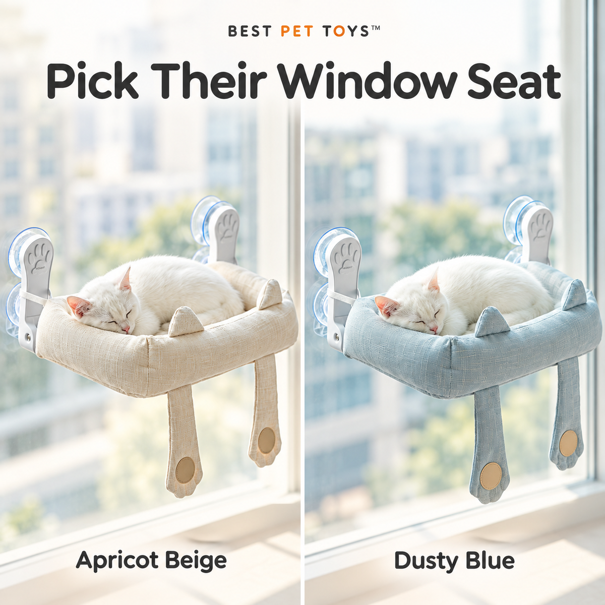 Apricot Beige and Dusty Blue perch choices