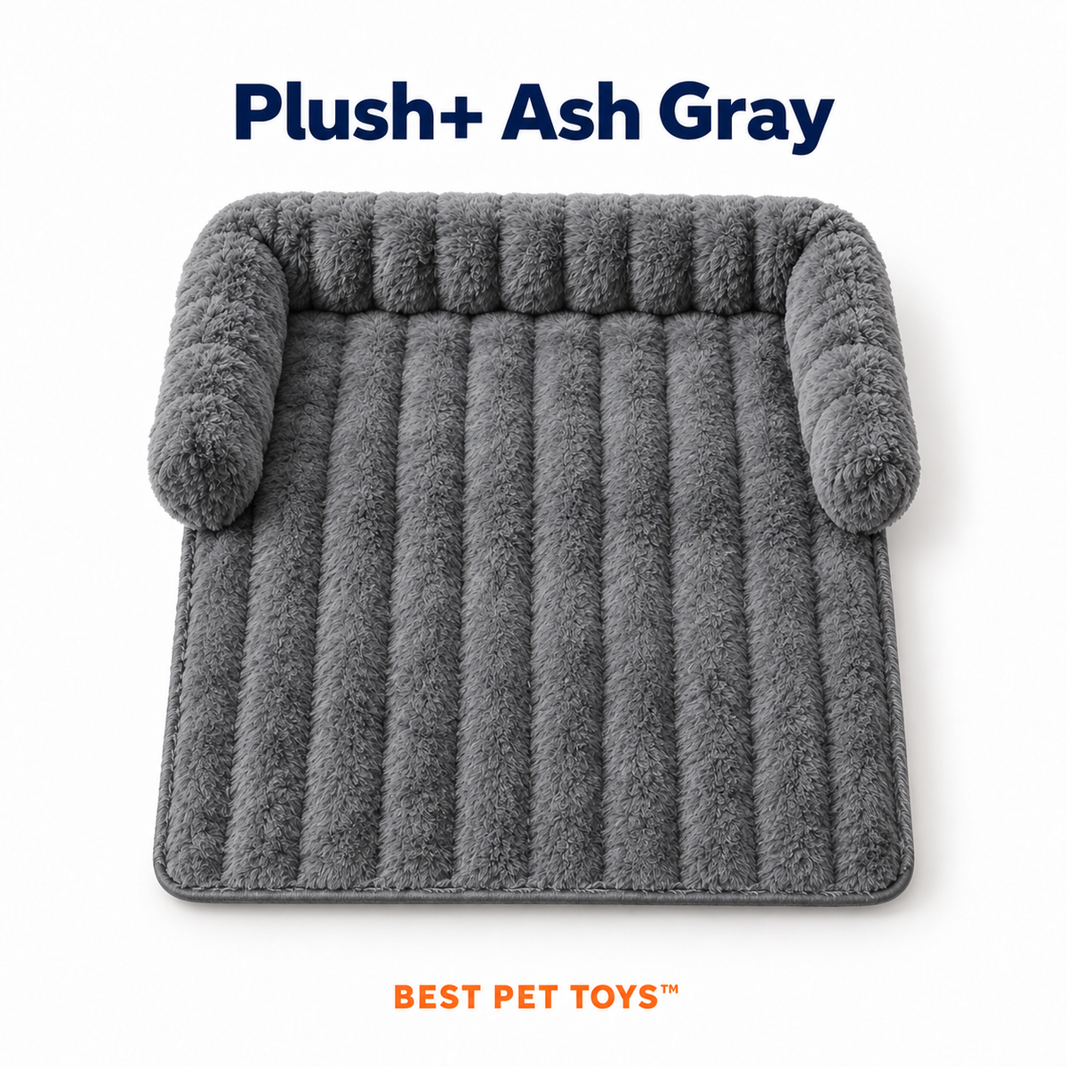 Plush Plus Ash Gray square sofa cat mat