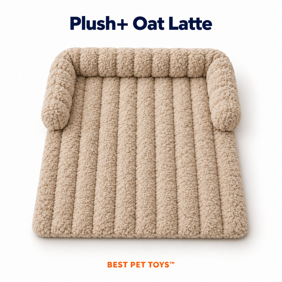 Plush Plus Oat Latte square sofa cat mat