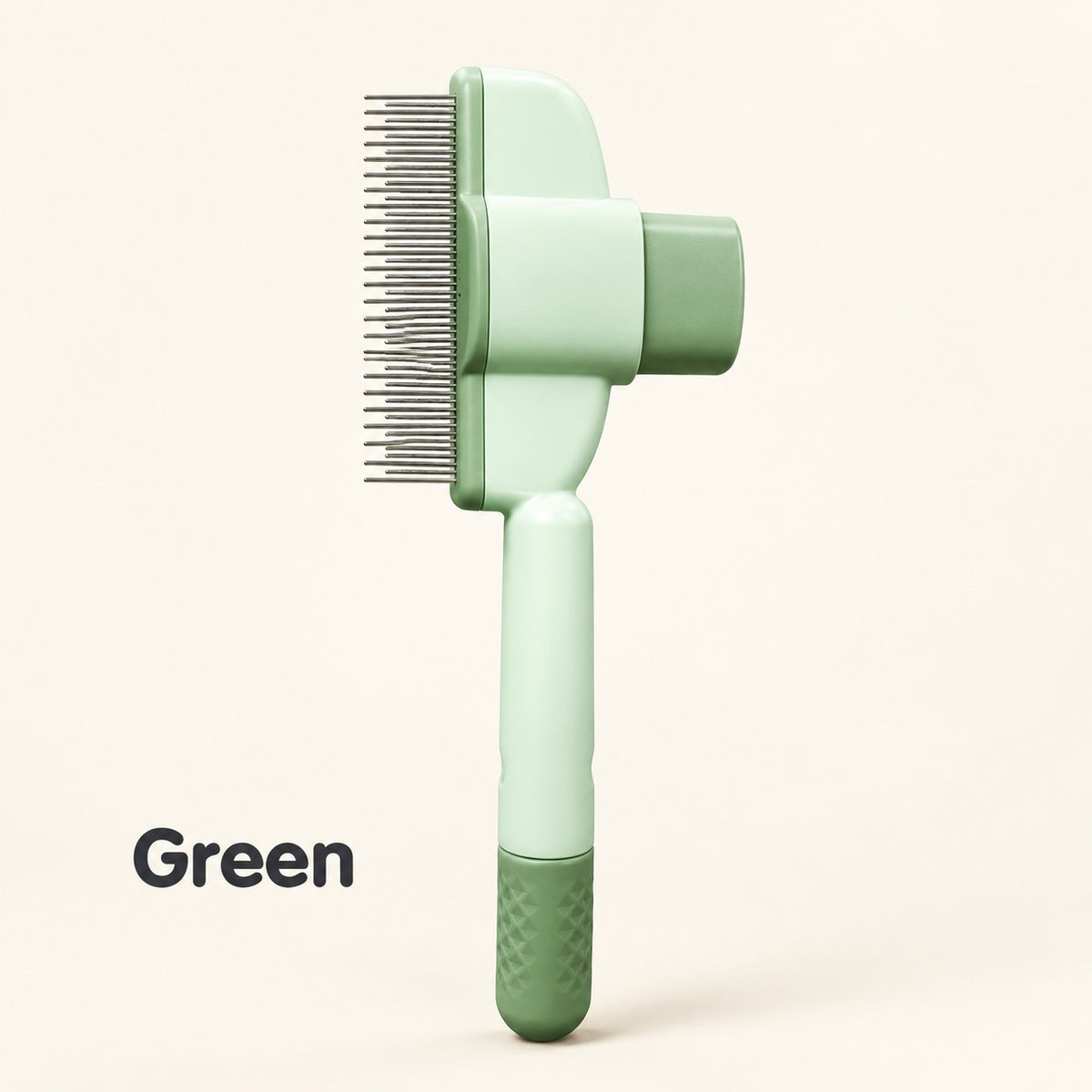 Green self-cleaning pet comb variant