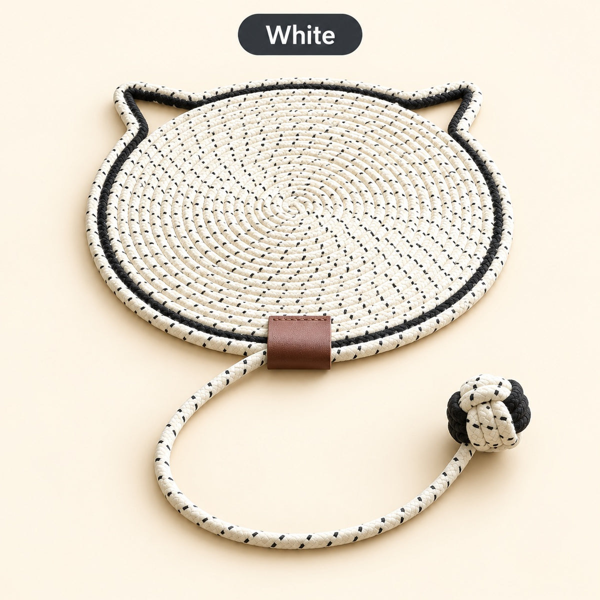 White cat scratching mat variant
