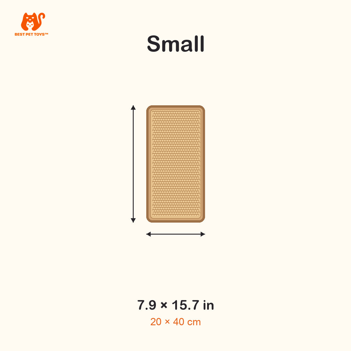 Small sisal scratching mat 7.9 by 15.7 inches