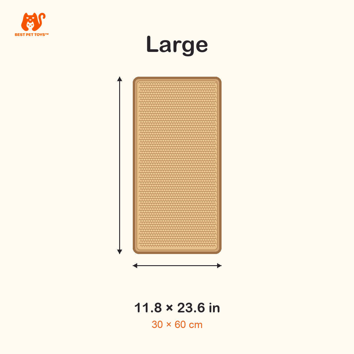 Large sisal scratching mat 11.8 by 23.6 inches