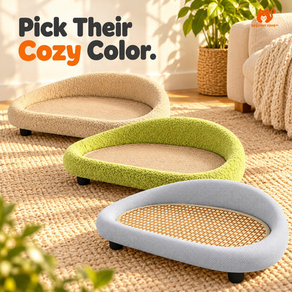 Khaki, Green, and Gray sisal sofa bed color options