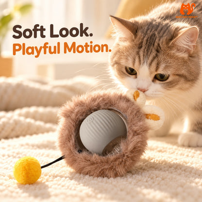 Best Pet Toys Smart Rolling Cat Ball — plush style