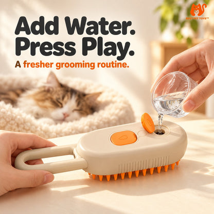 Adding water to Brown mist cat brush