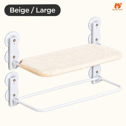Beige Large Foldable Steel Cat Perch