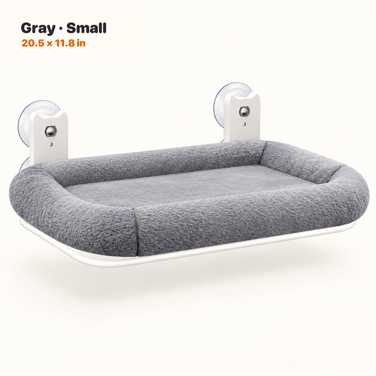 Gray Small window cat hammock, 20.5 by 11.8 inches